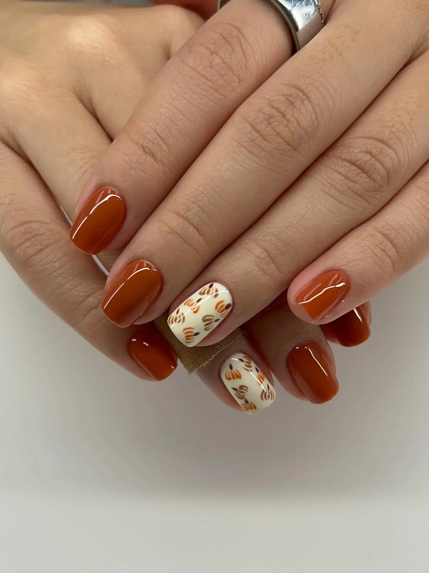Acrylic stiletto brown nails at A-List Nails Orlando FL