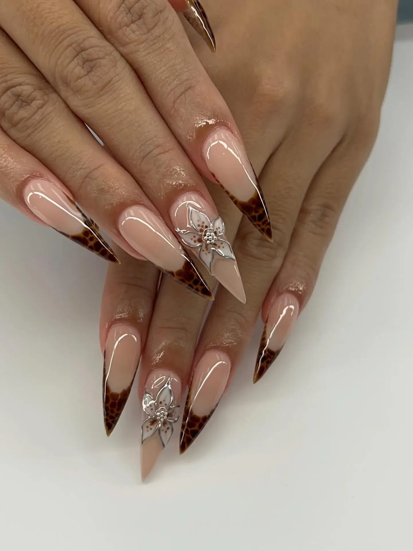 Acrylic stiletto nails at A-List Nails Orlando FL