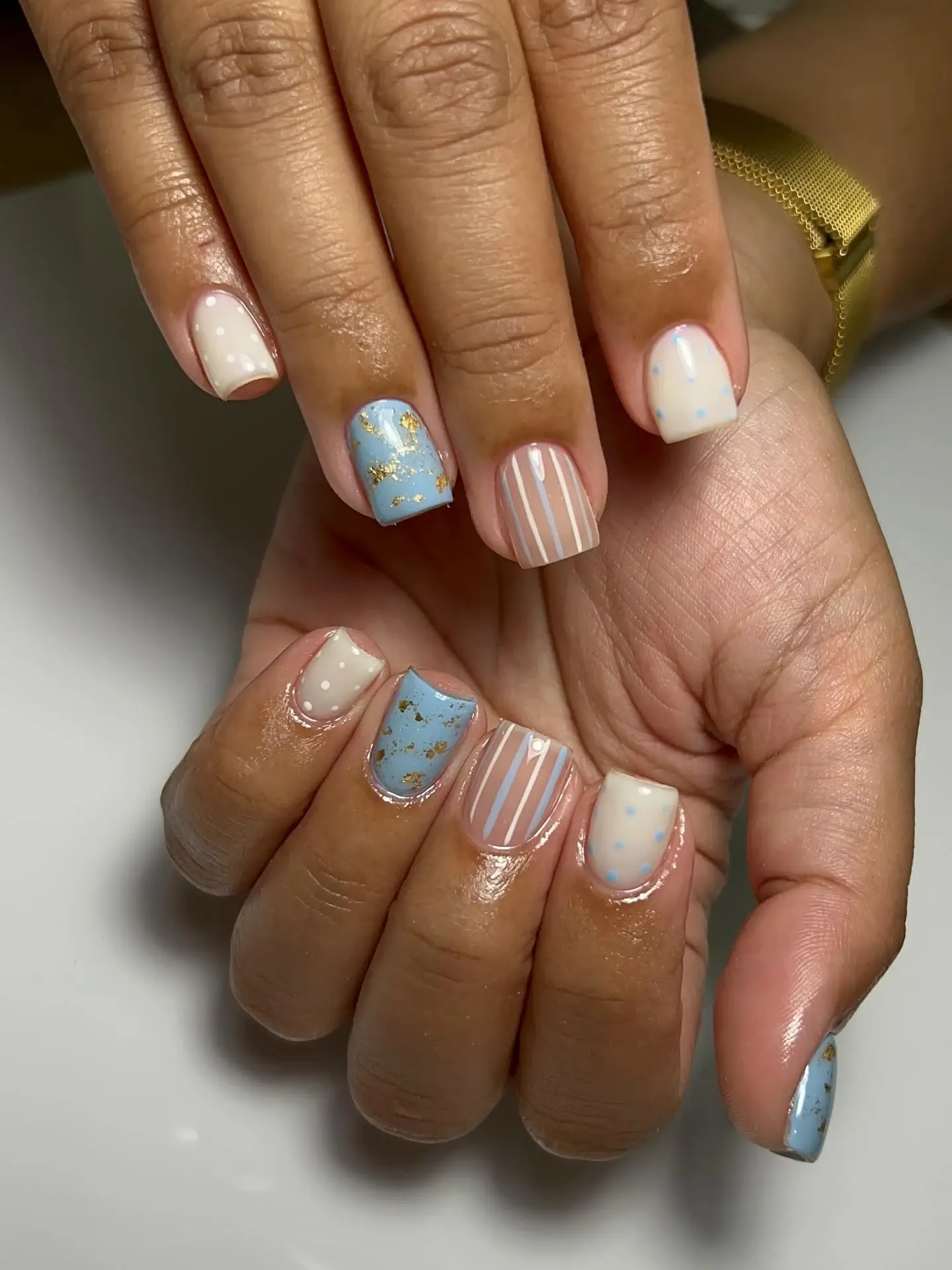 Aurora nail art design at A-List Nails Orlando FL