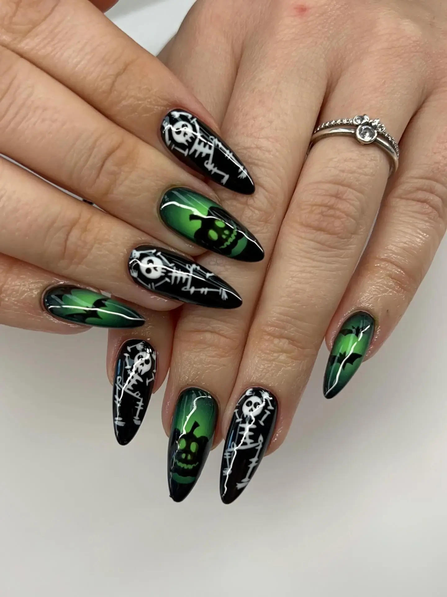 Panda nail art design at A-List Nails Orlando FL