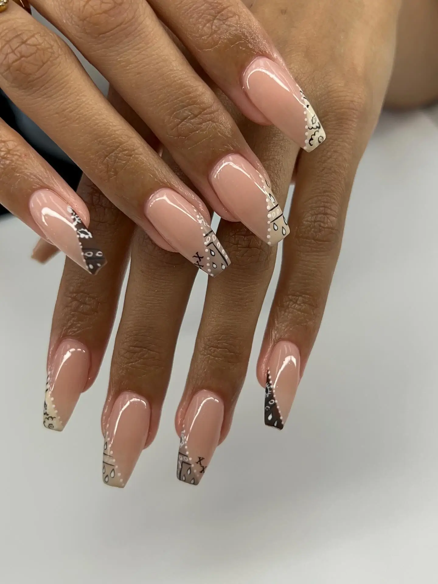 Star design nail art at A-List Nails Orlando FL